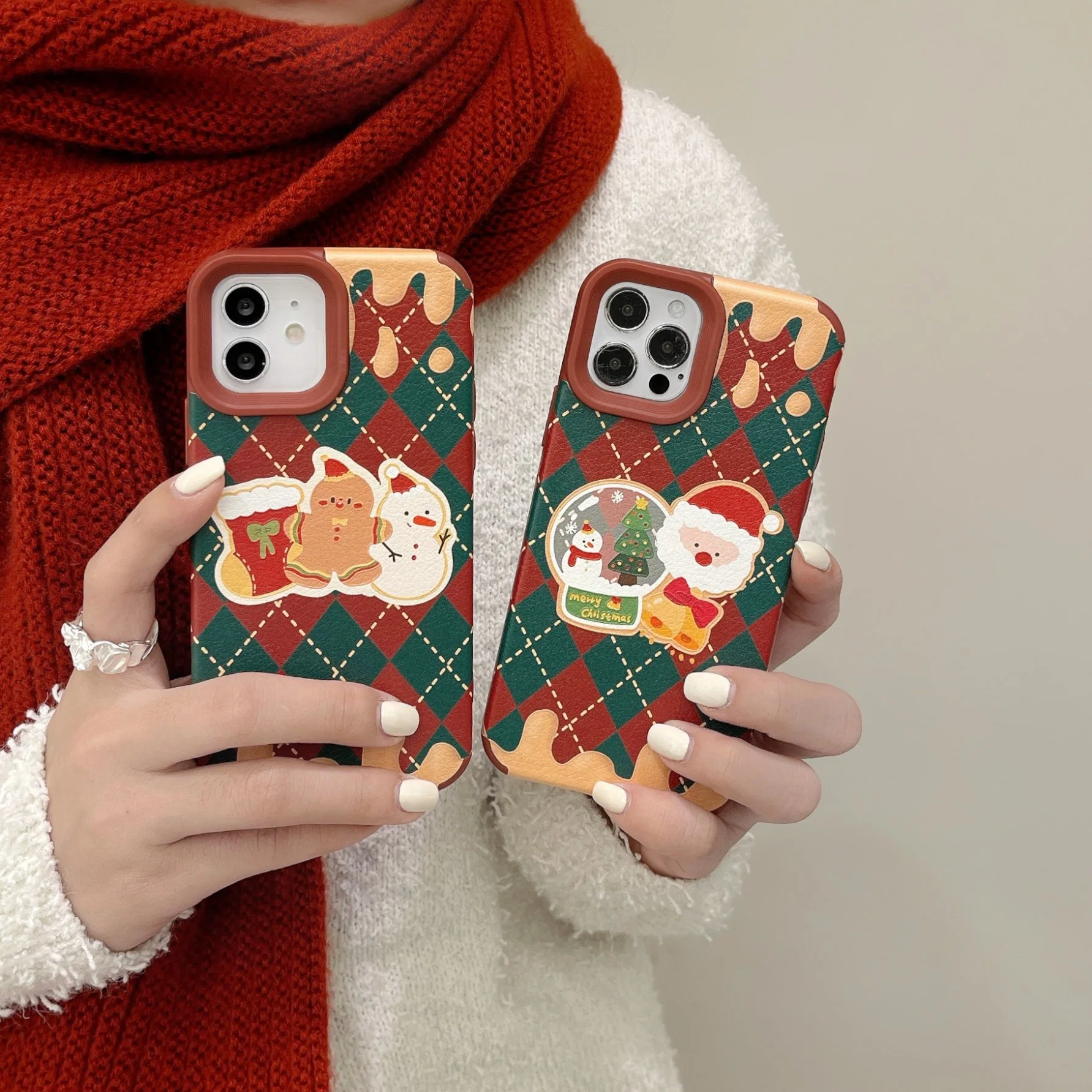 Melt Santa for iPhone 12/13PRO Max Apple 11 Phone Case for Xs/Xr Leather Soft Case