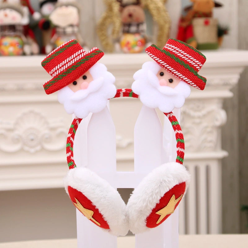 Winter Christmas Holiday New Fashion Cute Lovely Headset with Santa Snowman Elk Ornaments for Xmas Supplier