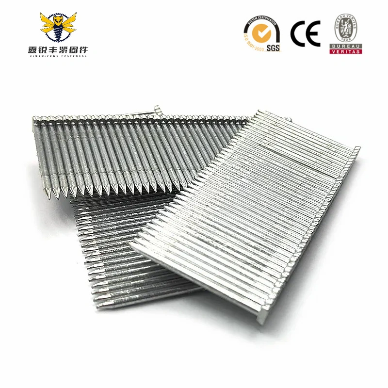 Concrete Nail Pin St Series 14 Ga Galvanized Brad Nails, Heavy Duty Narrow Crown Staples for Nail Gun