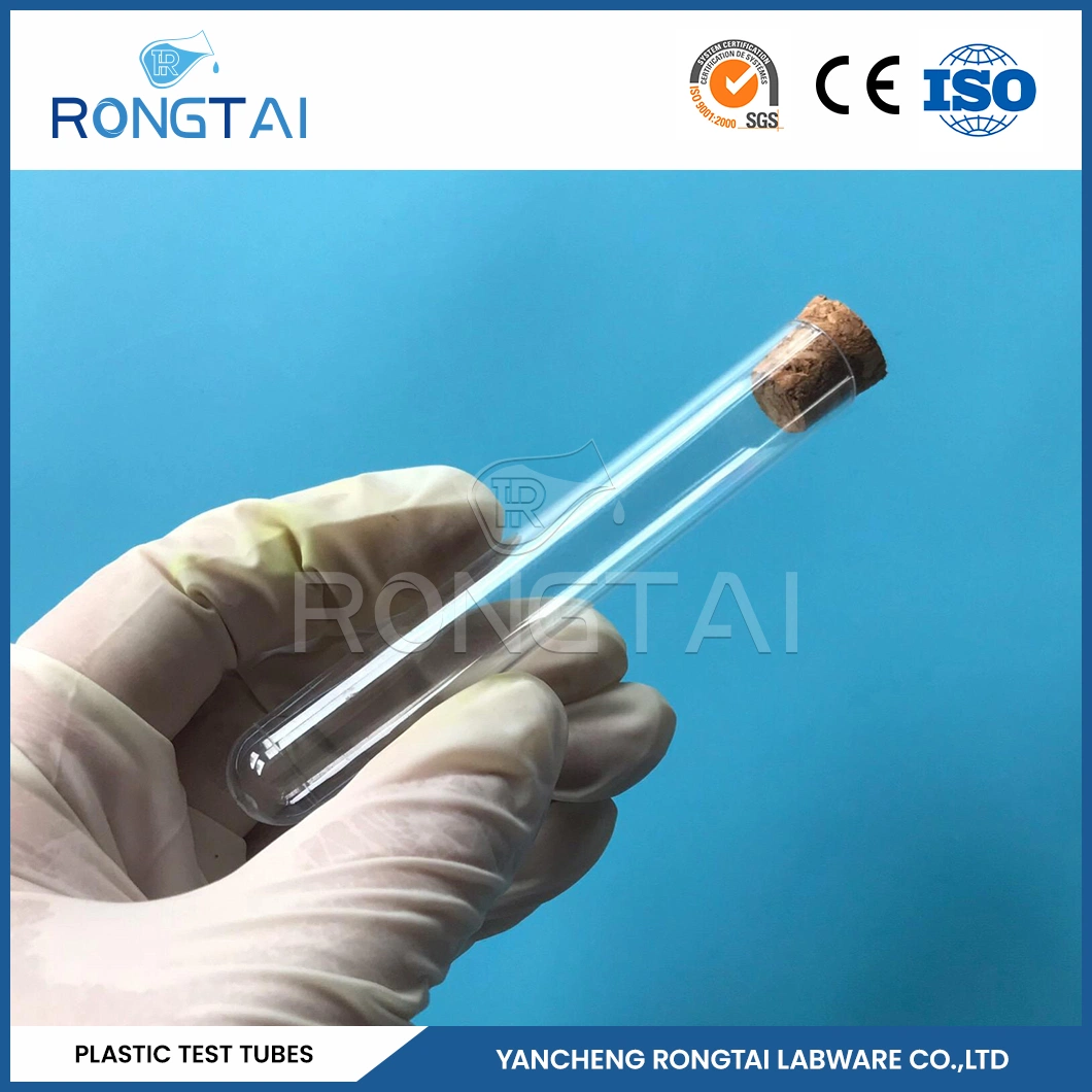 Rongtai 80ml Clear Clear Plastic Test Tube Suppliers 13*100mm Plastic Disposable Test Tube China 8ml 10ml PP Material 10ml Plastic Test Tube