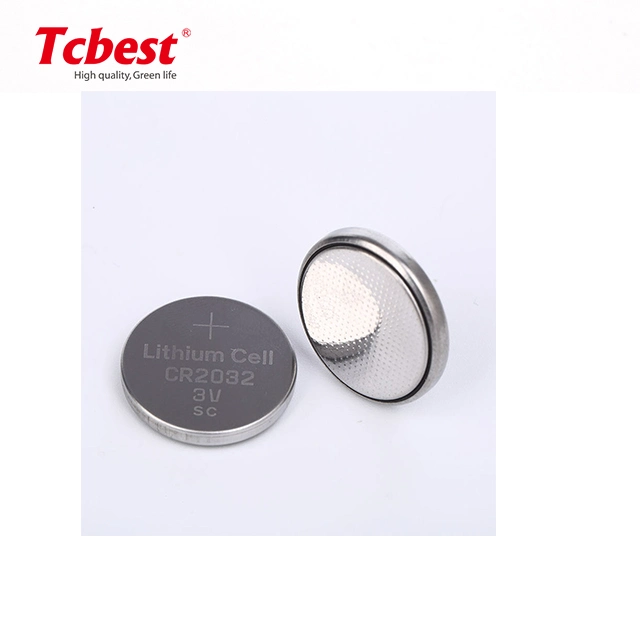 Tcbest High quality/High cost performance 3V 210mAh 240mAh Button Coin Cell Batteries Cr2032 Lithium Battery for Toys/Lightings