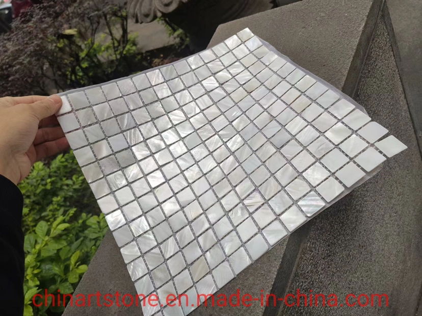 100% Genuine Mother of Pearl Shell Mosaic Tile for Bathroom Wall Design