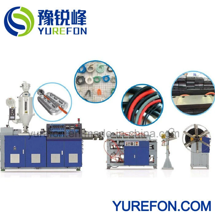 Single Wall PE PP PVC Corrugated Pipe Extrusion Machine