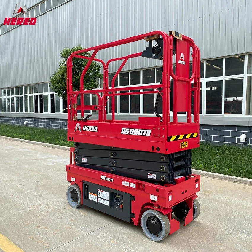 Hered 4-16m Battery Mobile Hydraulic Scissor Lift Platform Indoor and Outdoor Scissor Lift Platform