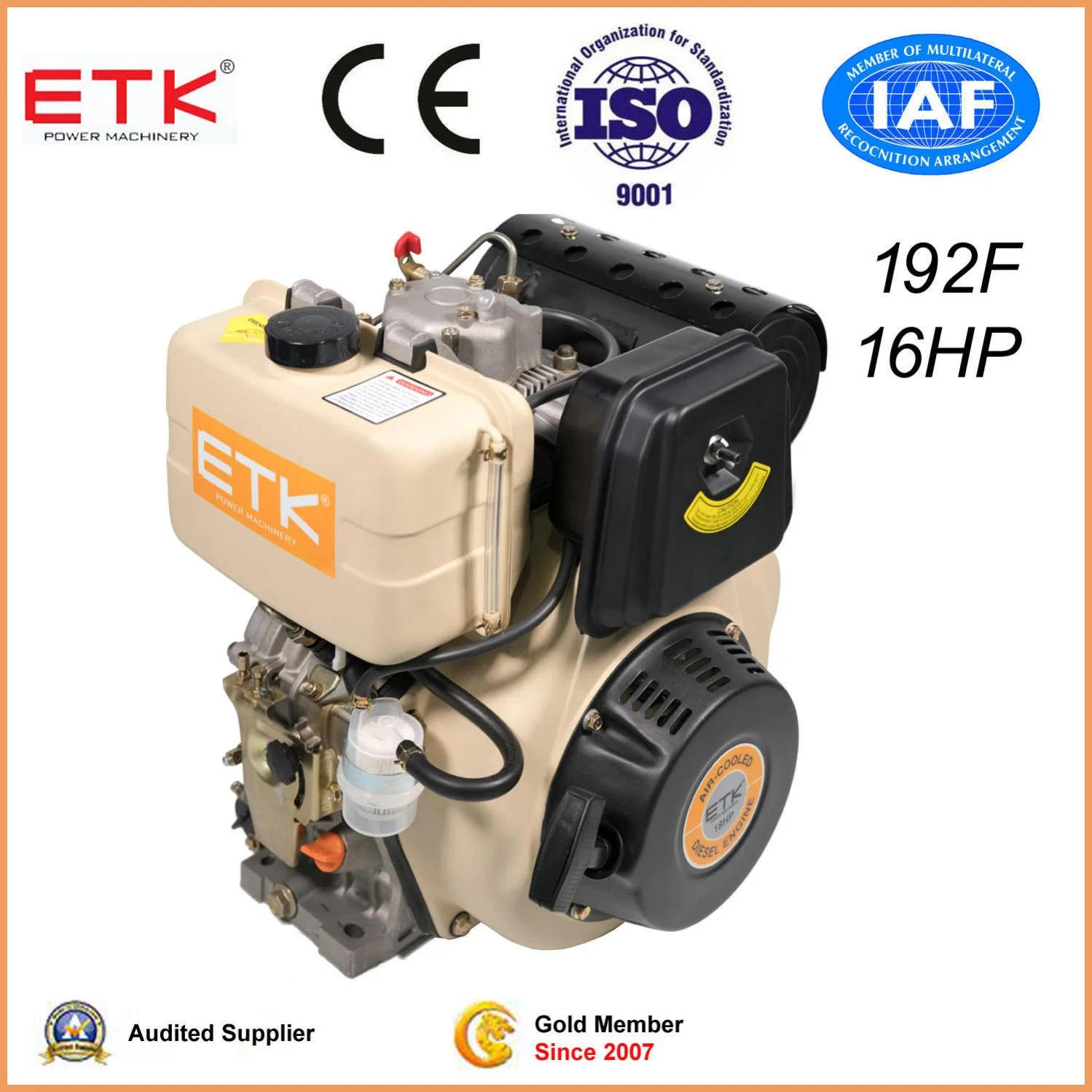 5HP-22HP Air Cooled Single Cylinder Direct Injection Diesel Engine