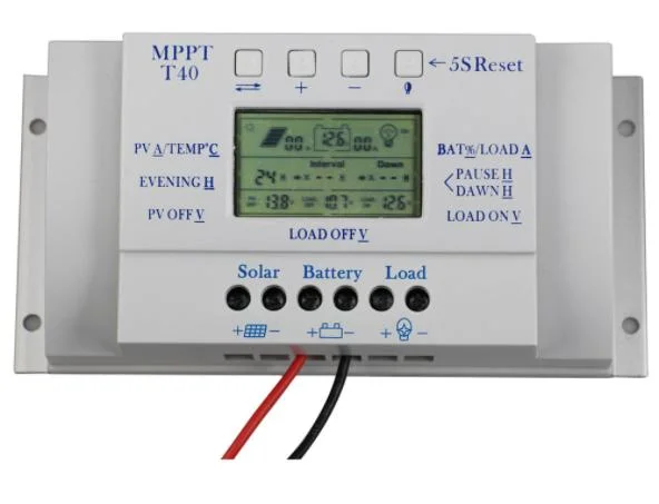 Buen precio 12V 24V 40un regulador MPPT Controlador de carga solar