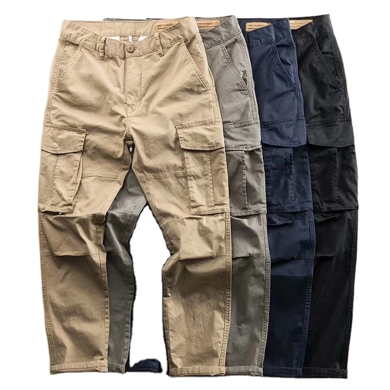 Bolsillos cargo pantalones Casual Multi bolsillos largo ropa exterior recta Pantalones de invierno