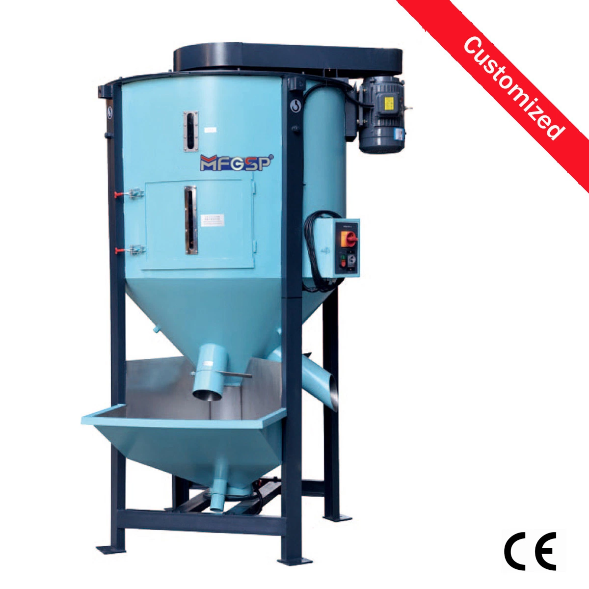 Plastic vertical Mixing Tank Color Doser screw Mixer Pellet Dosing Unit