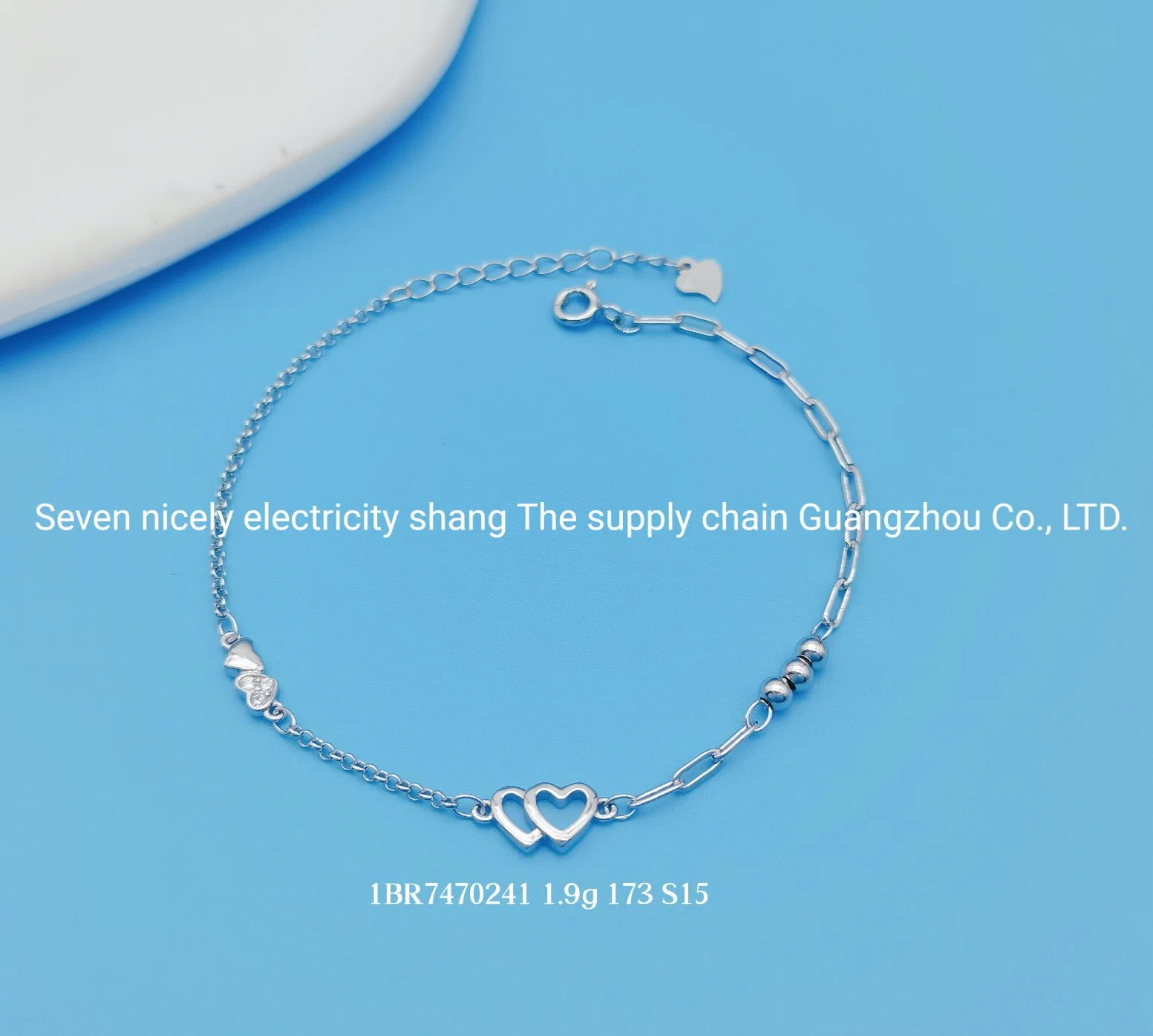 Wholesale OEM ODM Fashion Jewellry Design 925 Sterling Silver Jewelry Double Chain Star Bracelet