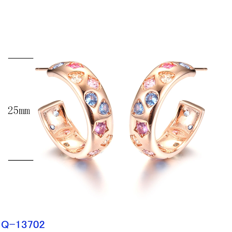 New Fashion Jewelry 925 Sterling Silver or Brass Cubic Zirconia Earrings