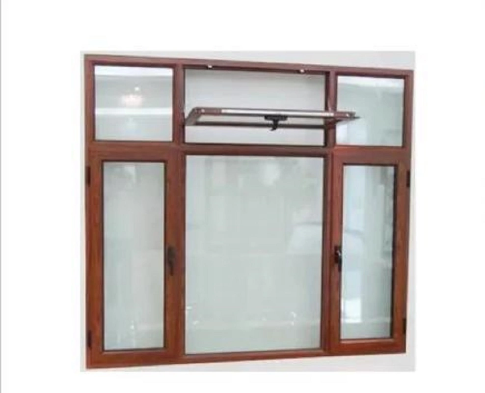 Casement de madera de color fijo deslizante colgado de la ventana de aluminio plegable de inclinación de vuelta con precios bajos de fábrica de diseño libre tintado laminado Templado de Vidrio Cristal a prueba de sonido