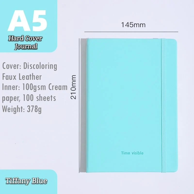 A5 Leather Journal Soft Touch Hard Cover Notebooks with Custom Logo PU Notepad Business Agenda