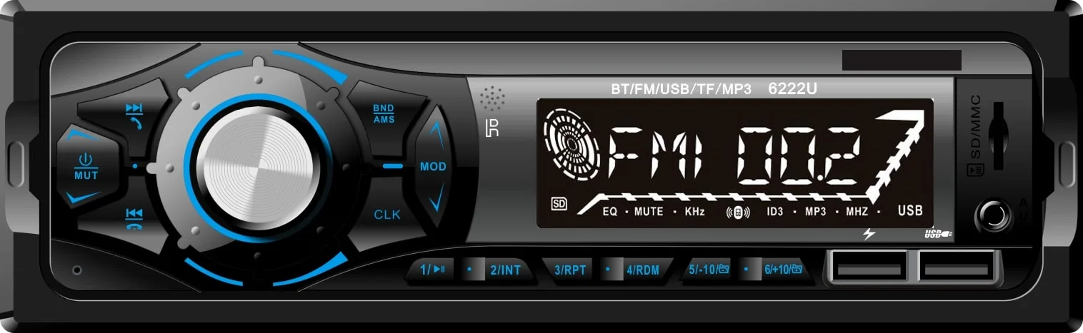 LCD Display Car MP3 Audio with Bluetooth/USB/TF/FM