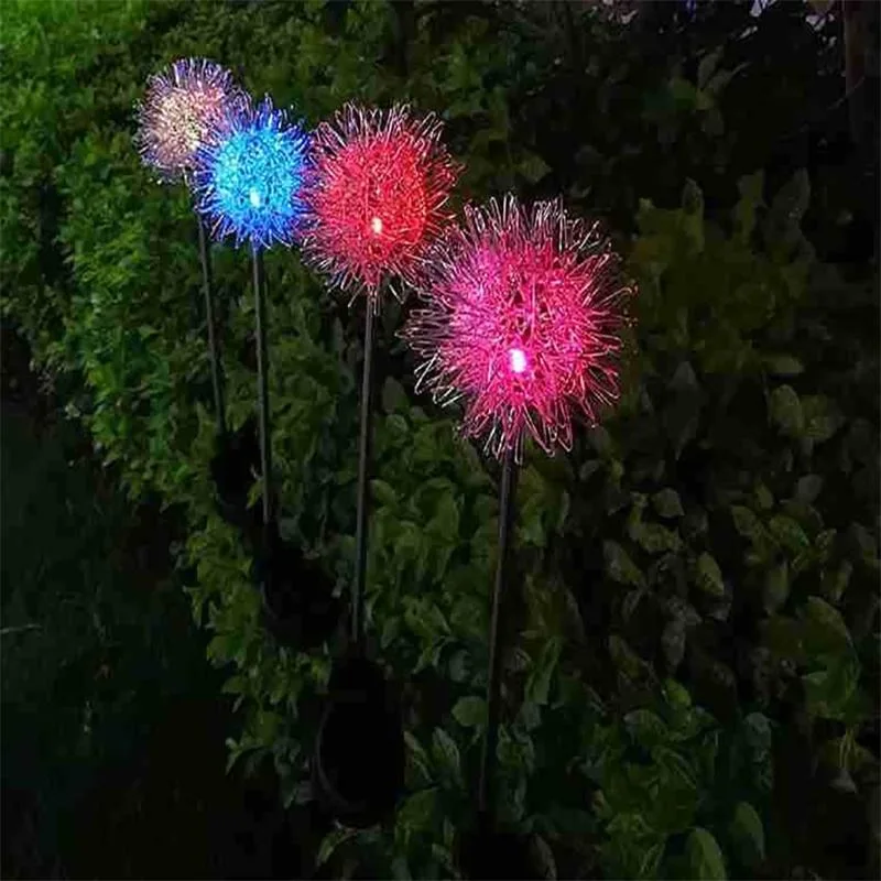 LED Solar Light Outdoor Dandelion Lights Garden Decoration Fireworks