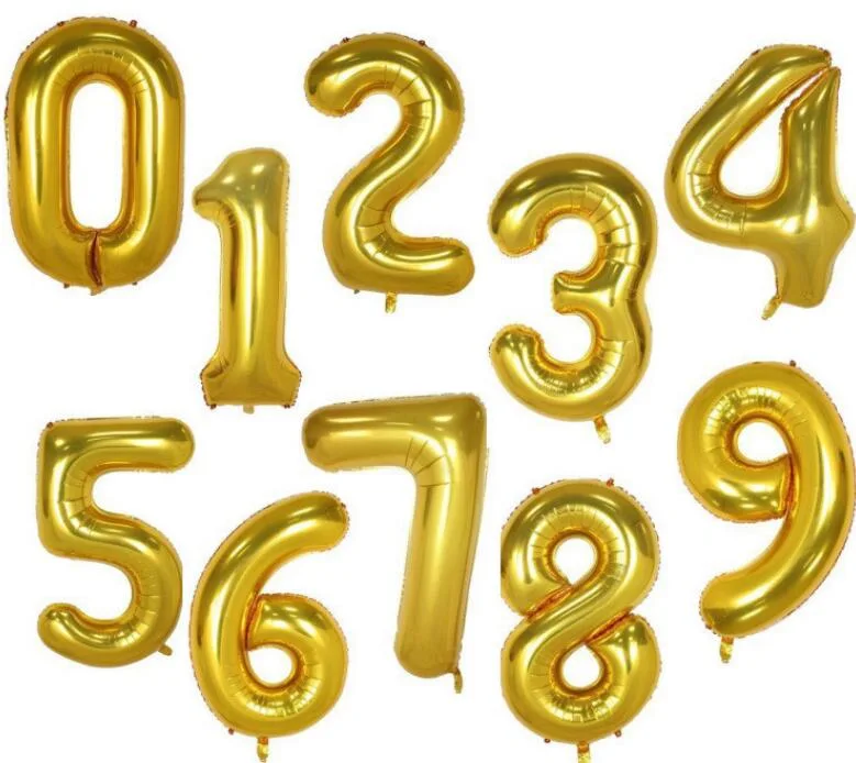 Inflatable Foil Letter and Number Shape Balloons for Birthday Party