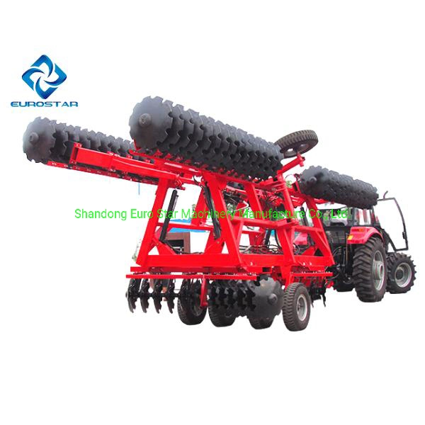 1bzd-7.5 Width 7.5m Hydraulic Heavy Duty Disc Harrow for 350HP Tractor Trailed Agricultural Machinery Folding Fold Wing Light Opposed Offset China Suppliers