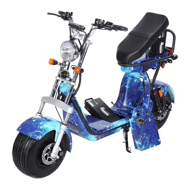 Motocicleta Scooter eléctrico bicicleta Eléctrica motocicleta Eléctrica motocicleta Scooter Scooter de equilibrio automático 1500W Motor 60V 12ah batería Harley rueda EQ-27