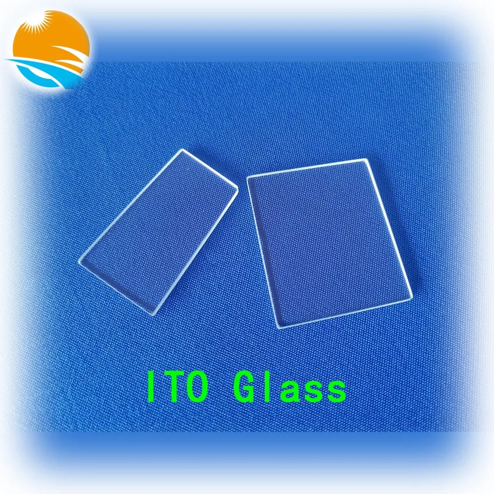 Laboratorio personalizada calefacción eléctrica calefacción transparente el proceso de desempañado antirreflejos Anti-Fog espesor 5,0 mm de blindaje 7~10 Ohmios de resistencia vidrio ITO verde