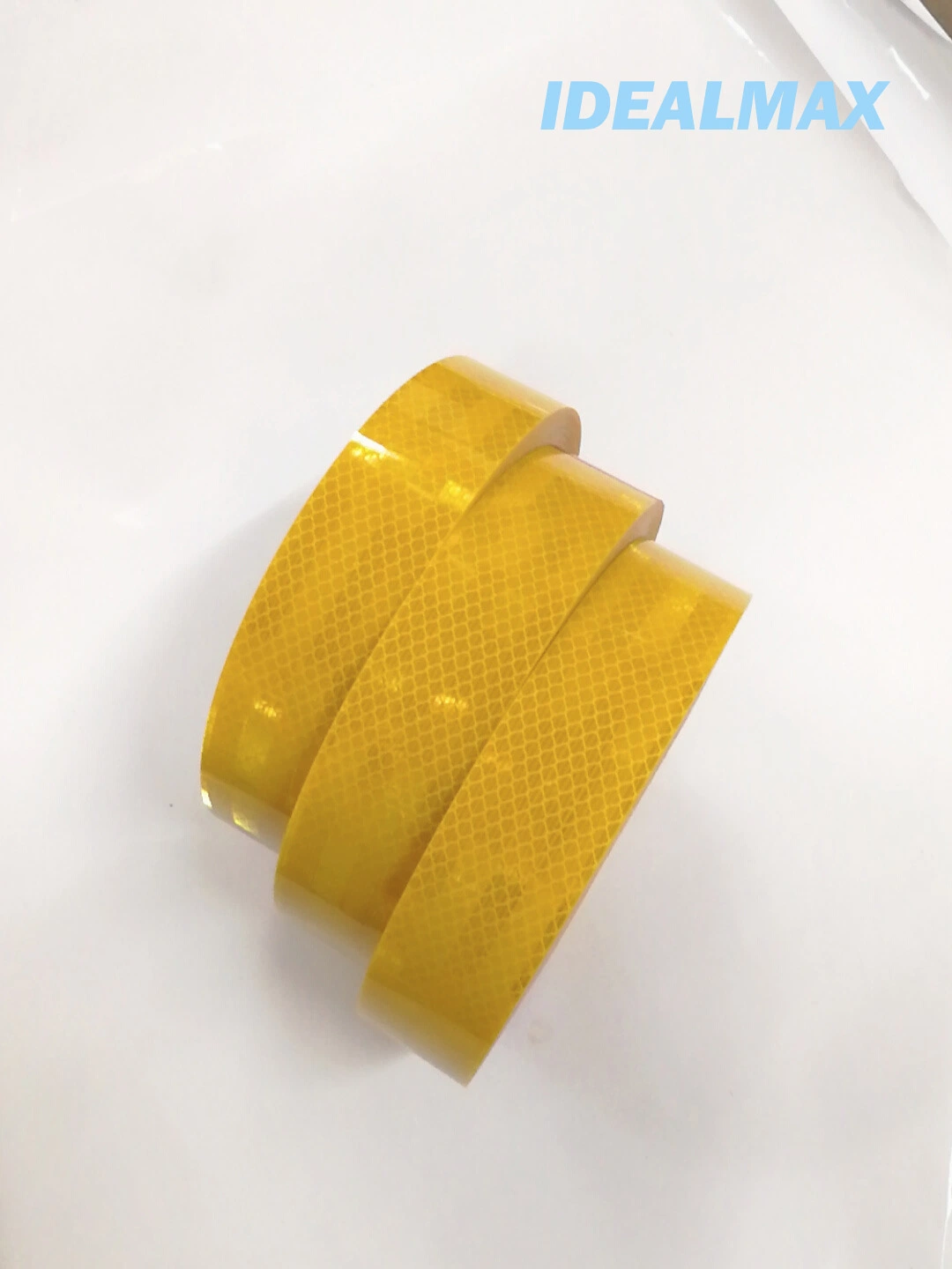 Pet Hip Yellow Reflective Material, Prismatic Reflective Yellow Vinyl Tape, Reflective Yellow Sheeting Material