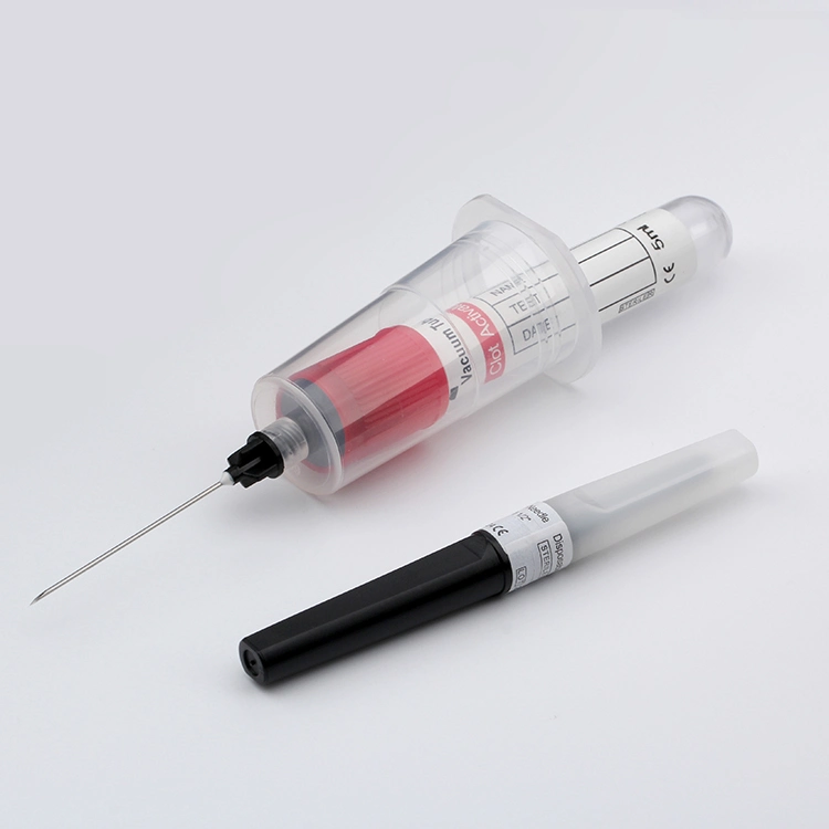 Extracción de muestras de sangre al vacío desechable Tipo aguja aguja sangre recogida Juego de agujas