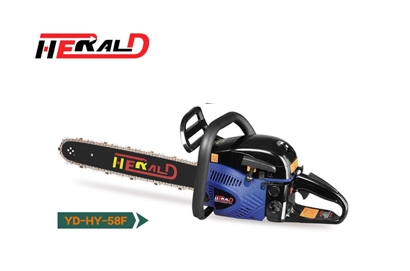 Hot Selling Long-Life Chainsaw Gasoline Chain Saw 45cc 52cc 58cc with 16" 18" 20" Bar Hy5800 Well Equipped