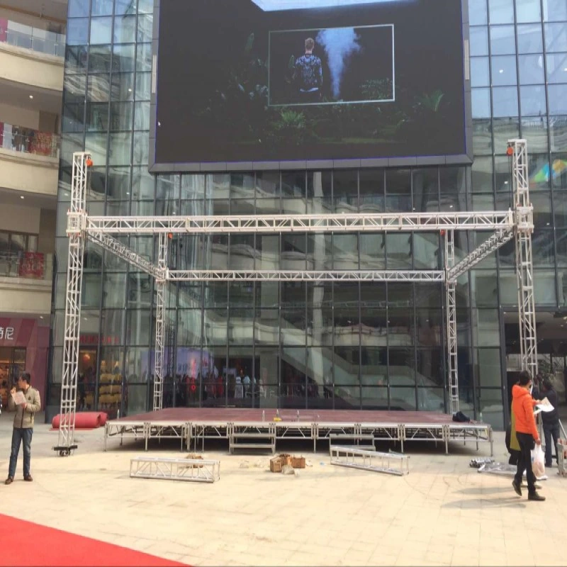 El aluminio brillante armadura de la Discoteca de ensayo Lite parte de la luz de la etapa de la armadura de evento de exhibición de equipos stand de exhibición de equipos de elevación