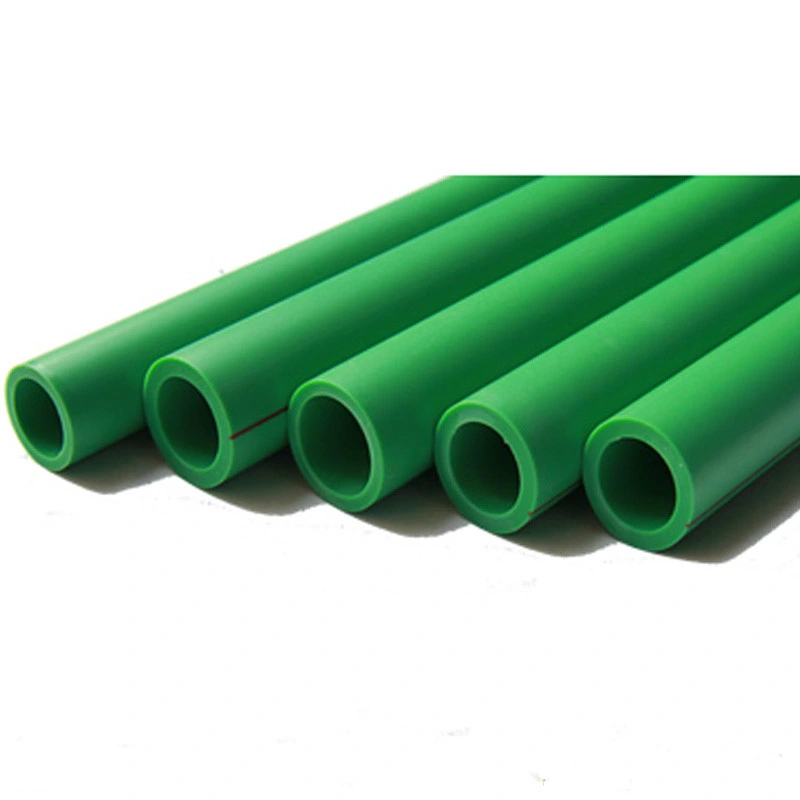 Asb White and Green Pn12.5/16/20/25 Full Size Pure-Plastic PPR Fittings Pipe Plastic PPR Tube Hot and Cold Water Supply Systems