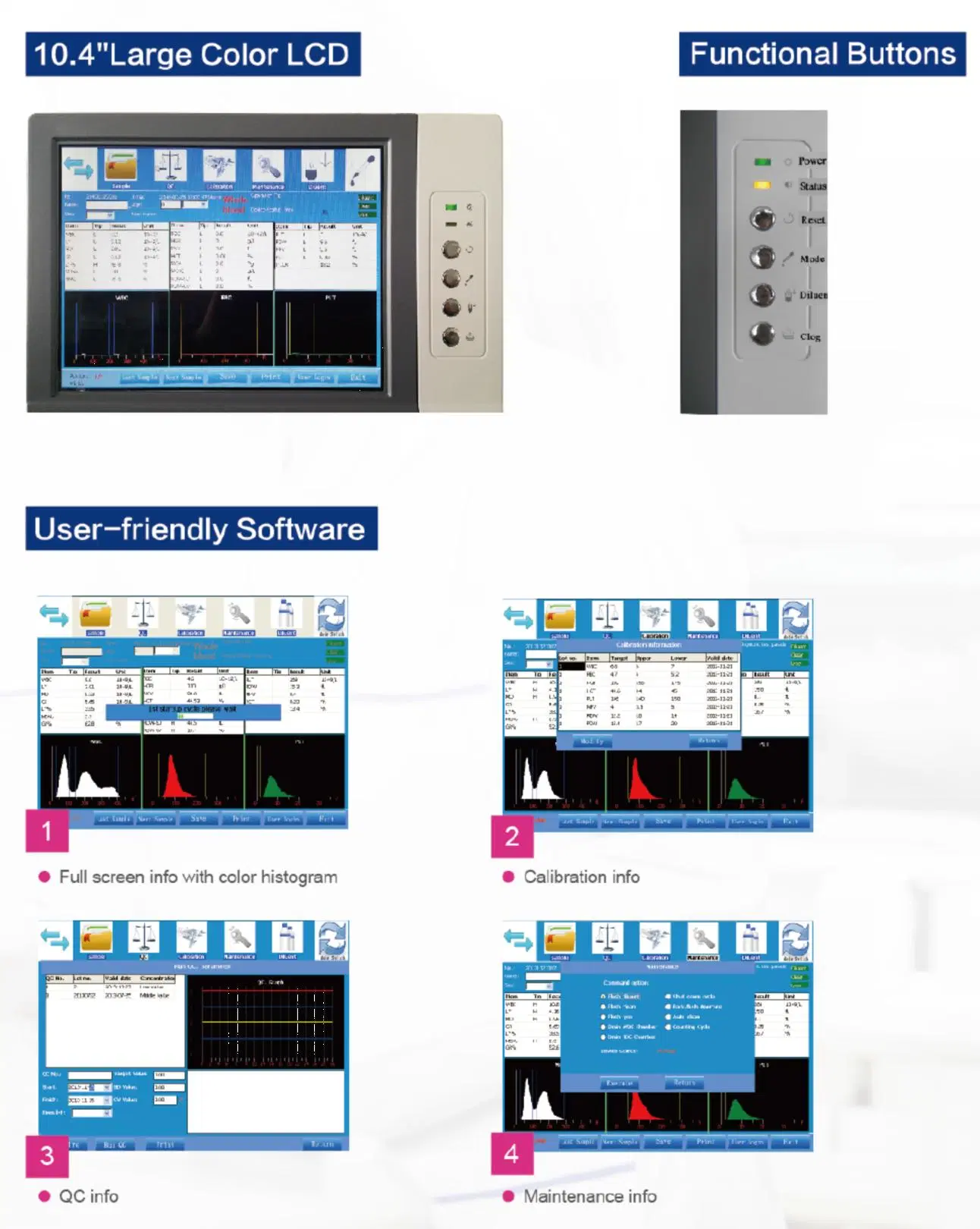 Bt-Ca23 Lab Equipment 3-Part Auto Hematology Analyzer