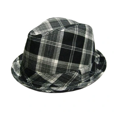 Fedora Hat with Checked Design (JRX003)