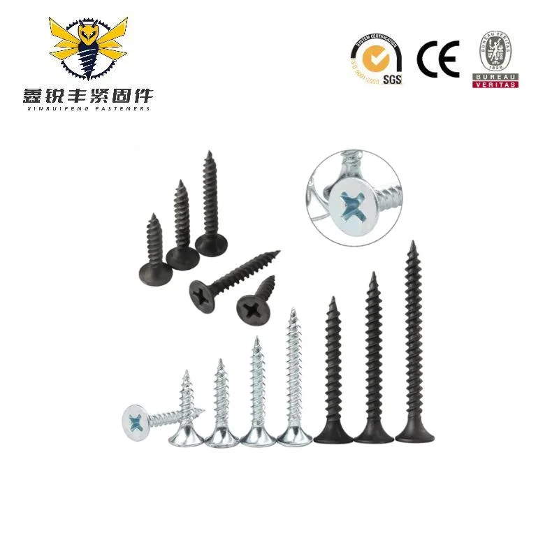 3,5*19mm/C1022A/cabeza de bugle Phosphate negro/Galvanizado/ tornillo de techo/Anti corrosión/tornillo de madera/corrugado grueso/placa de yeso Tornillo/tornillo de pared seca