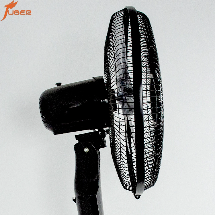 Juber Hot Sale Stand 16 pouces noir du ventilateur de refroidissement à air électrique de ventilateur permanent avec minuterie