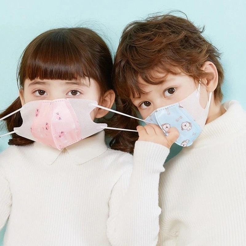 3 Camadas de algodão descartáveis de máscara para crianças