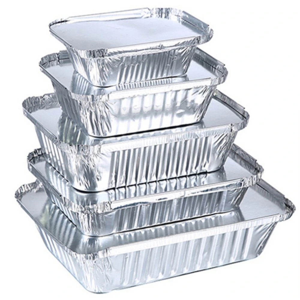 Wholesale/Supplier High quality/High cost performance  Aluminium Foil Food Container 6/7/8 Inch Square Air Fryer Liner Disposable Household Tinfoil Tray