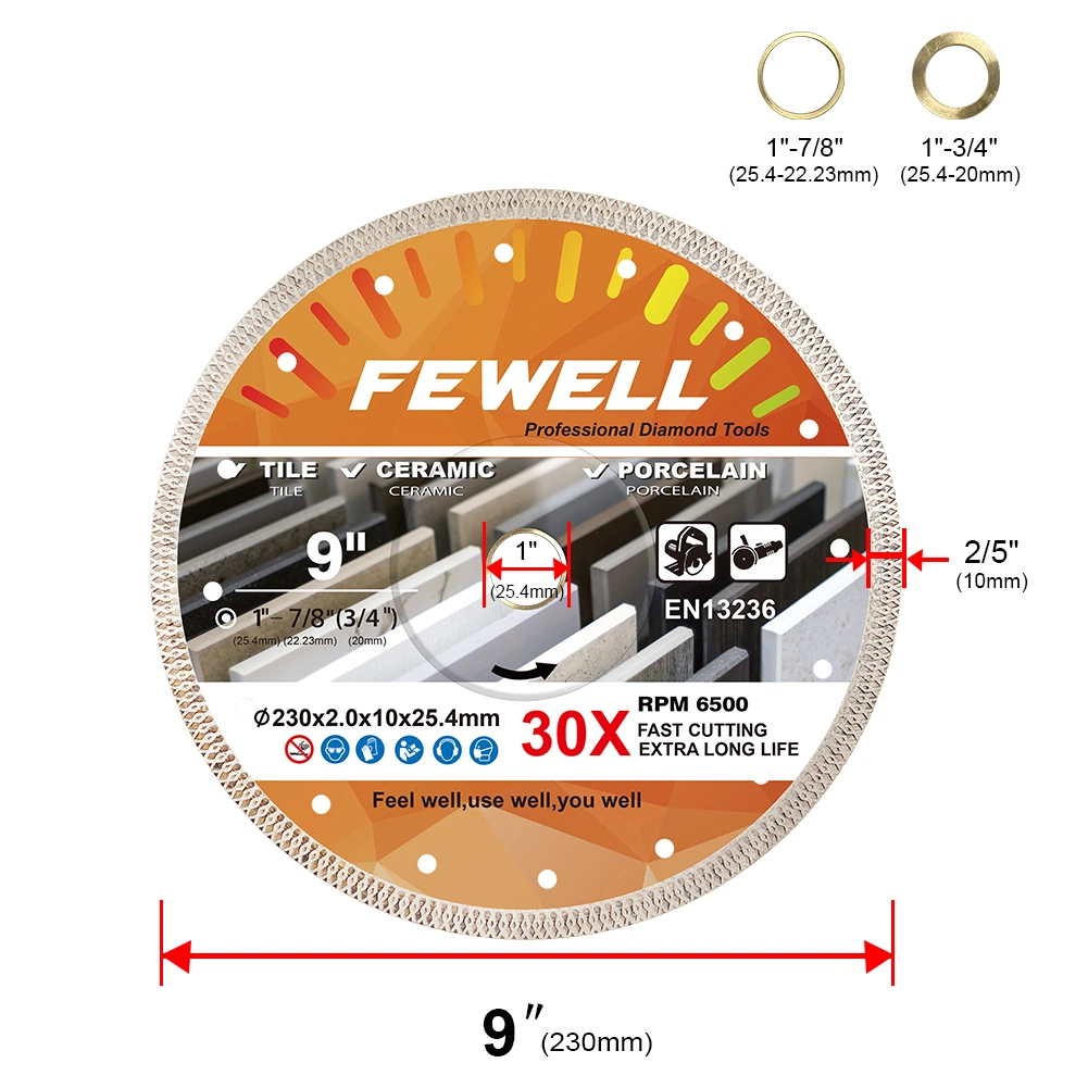 Abrasive Ceramic Turbo Mesh Diamond Cutting Blade Tool for Porcelain Tile Ceramic