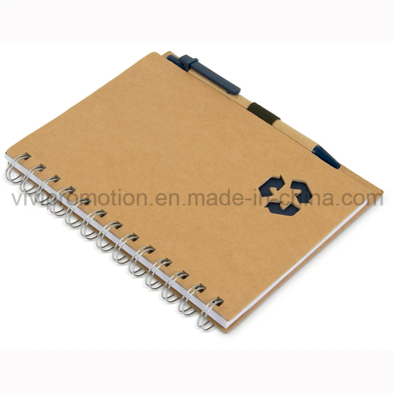 Recycled Paper Notebook with Paper Ball Pen for Promotion (SNB108A)