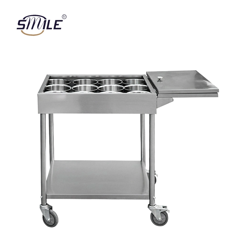 Low MOQ Hand Cart Hotel Housekeeping Trolley Tea Cart for Kitchen