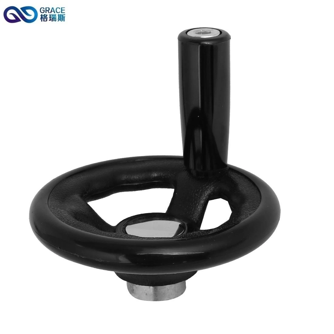 Highly Quality Black Nylon Spoked Handwheel for Printing Machine with SGS