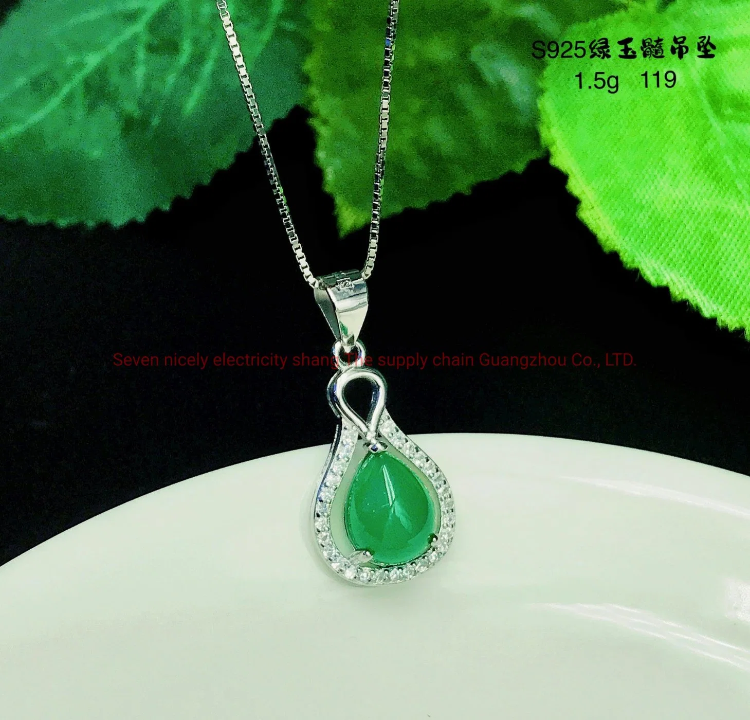 925 de plata Mayorista/Proveedor de primera calidad Streling Bisutería regalo para mamá superventas colgante de la llegada de nuevos accesorios de mujer joyas colgante Chrysoprase personalizado