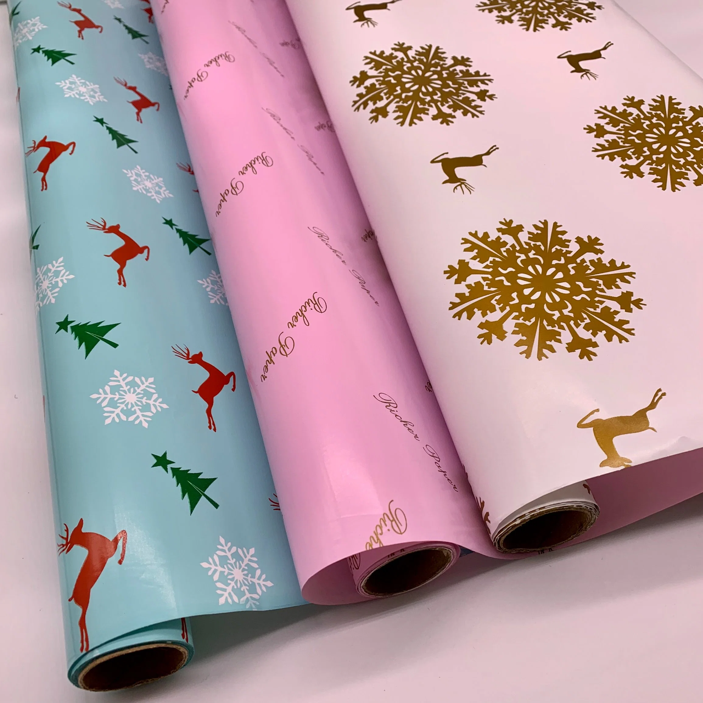 Hot Sale Promotion Custom Pattern Festival Gift Wrapping Paper