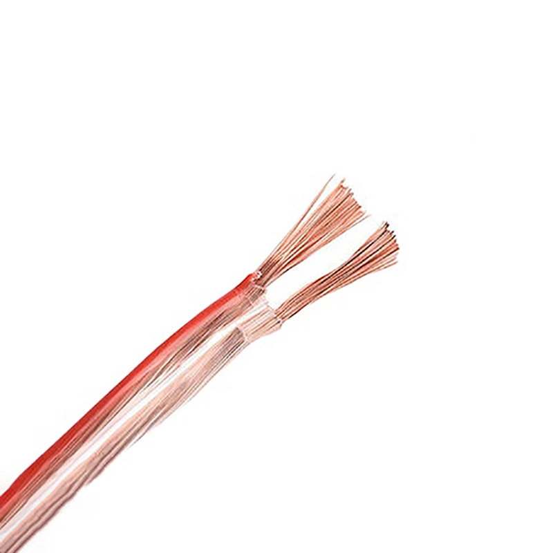 1,5 mm2, Cable de altavoz transparente, rojo y negro paralelo Cable Eléctrico UL2464