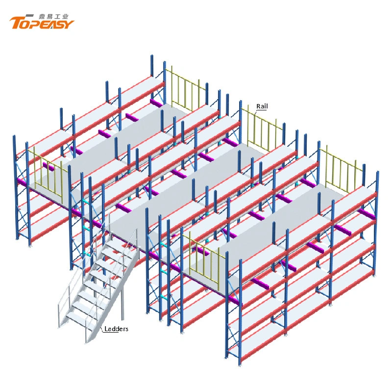 2 Tier Cold Warehouse Mezzanine Bulk Storage Shelving