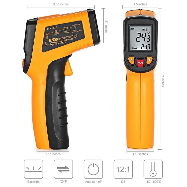 GM320 Termómetro por infrarrojos de alta precisión de medición de temperatura industrial industriales Termómetro Digital de la pistola