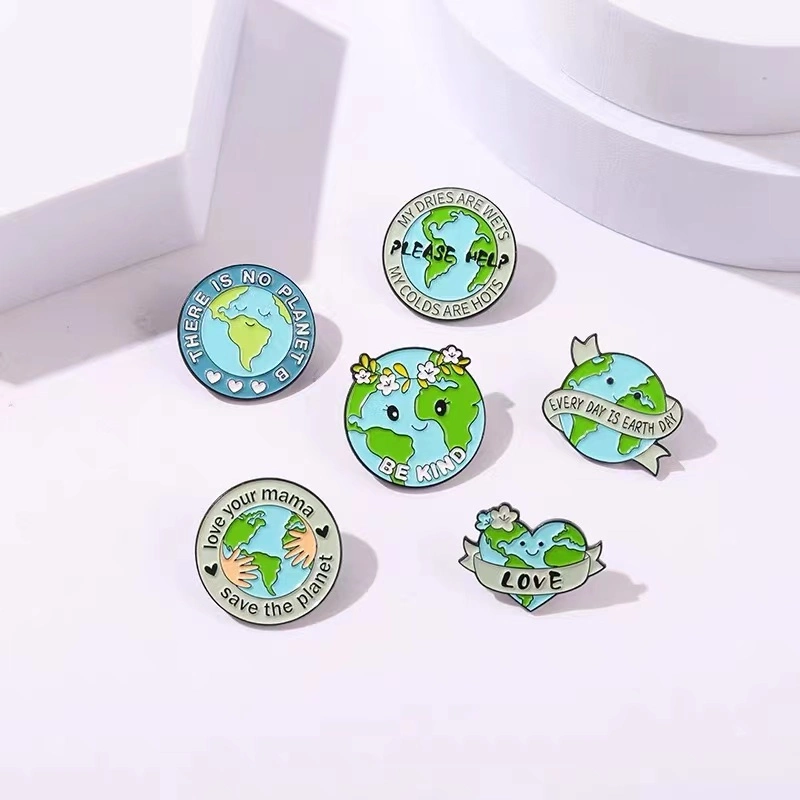 Логотип Green Earth Iron Soft Enamel Metal Badge