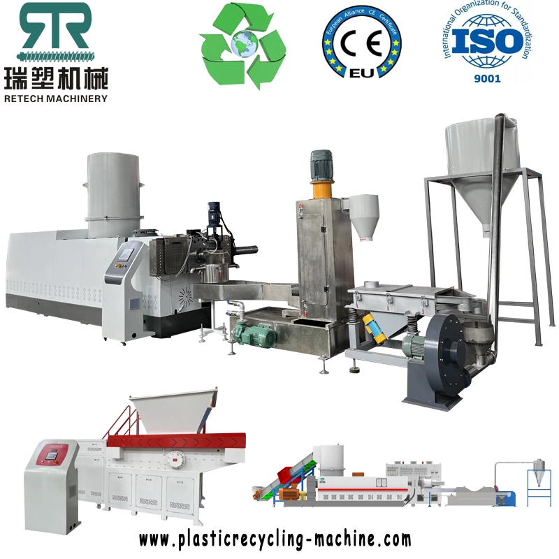 2024 Nuevo diseño de residuos automáticos plástico PE PP BOPP LDPE LLDPE HDPE PS EPS XPS EVA Film Pelletizing Recycling Granuling Línea de máquina