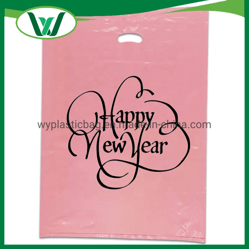 LDPE HDPE Plastic Colorful Different Standard Size Shopping Bags Custom Plastic PE Die Cut Handle Shopping Bag