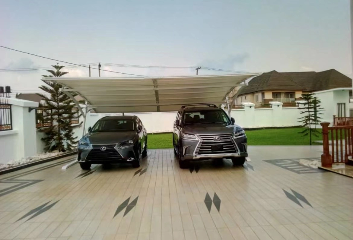 Water-Proof and Sunshade Carport for Two Car Parking