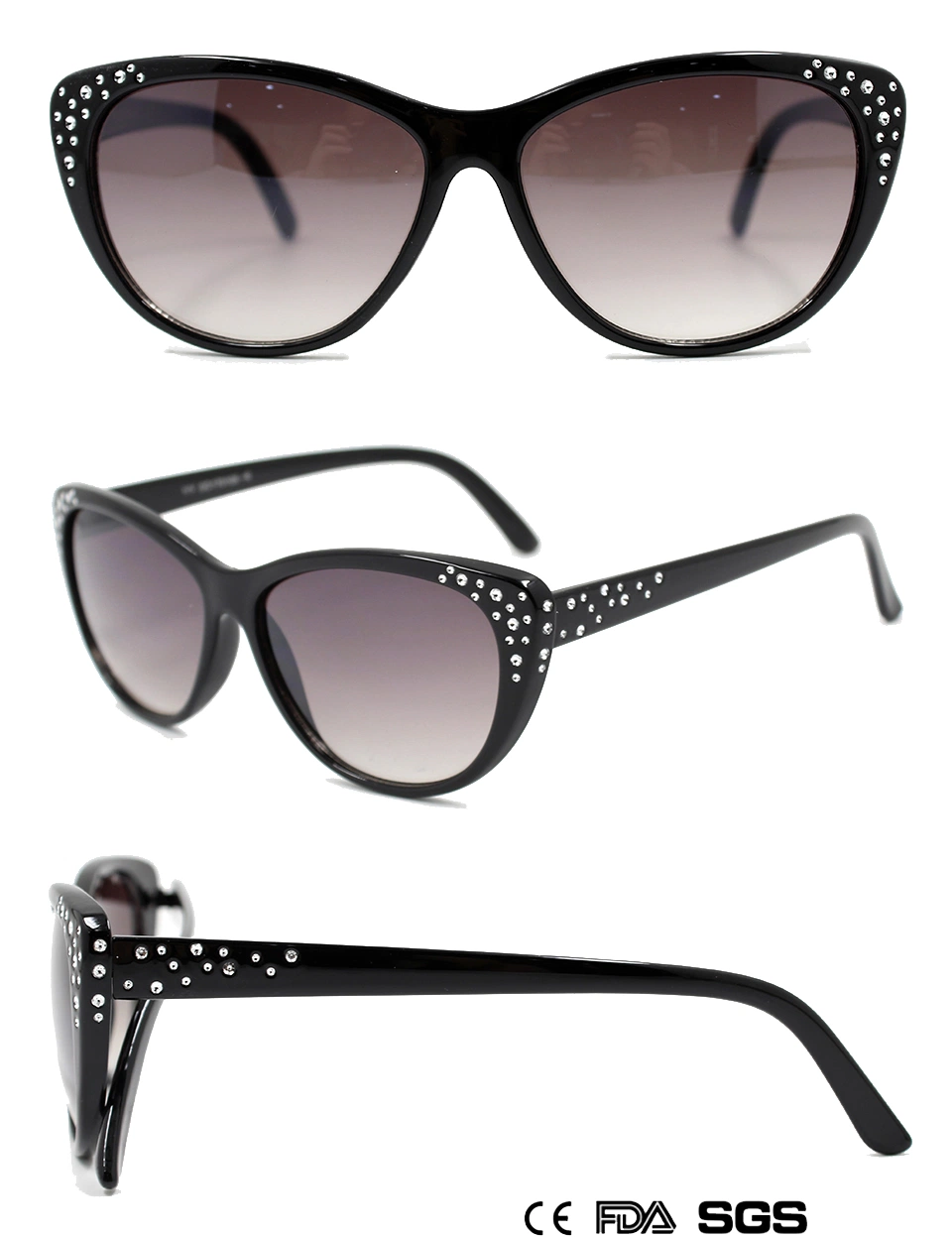 Stylish Cat-Eye Diamond Women's Sunglasses (M11115)