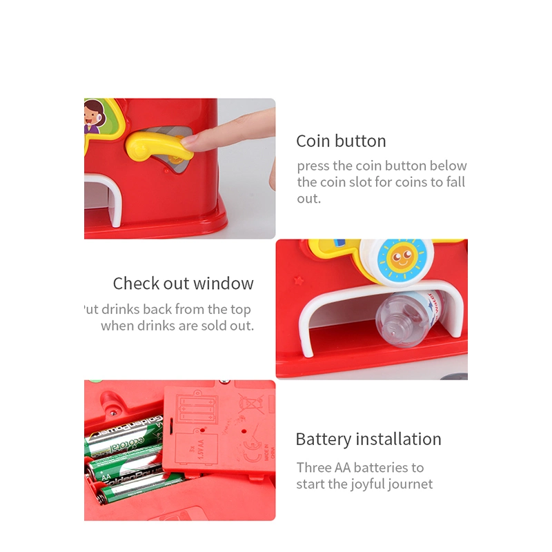 QS Família Brinquedo Role Play pequenos aparelhos electrodomésticos máquina de venda de brinquedos para crianças de máquina de moedas conjunto alimentar pretender reproduzir os brinquedos para crianças