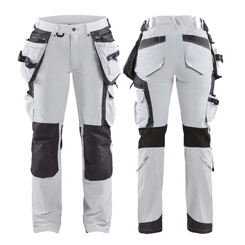 Pantalons de travail de sécurité avec poches à outils de haute qualité noirs d'usine