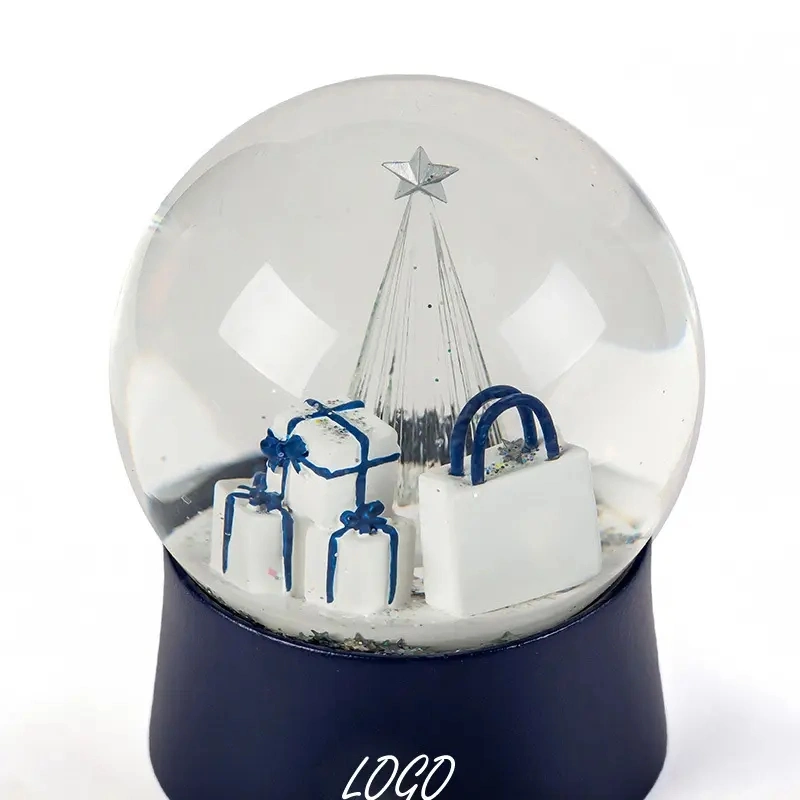 Globos de nieve de 100mm bolas de vidrio personalizados Resin Snowglobe Globos
